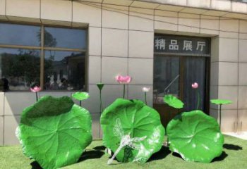 荷葉雕塑優選，城市裝飾，仿真荷葉雕塑定做廠家