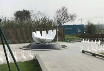 蓮花雕塑生產廠家，城市裝飾，幾何蓮花雕塑選定
