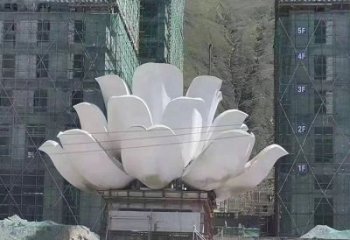 鏤空蓮花雕塑定制，城市裝飾，花園燈光蓮花雕塑承接