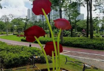 農村玫瑰雕塑