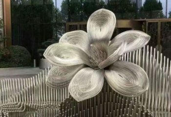 大型月季花雕塑優選，白鋼構件，不銹鋼月季花雕塑廠家