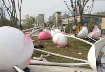 庭院花朵雕塑