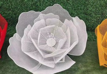 牡丹花雕塑標準，廣場系列，戶外鏤空牡丹花雕塑指用