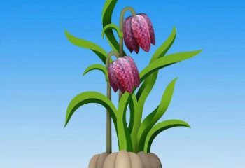 公園蘭花雕塑