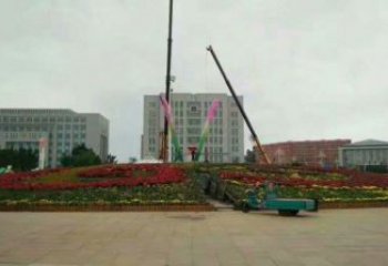 烤漆蘭花雕塑