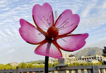 桃花雕塑生產(chǎn)廠家，村標(biāo)概念，烤漆桃花雕塑承接