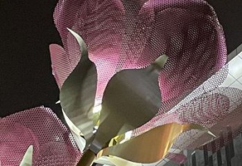 金屬紫丁香雕塑制造商，鋼管組合，公共紫丁香雕塑優選