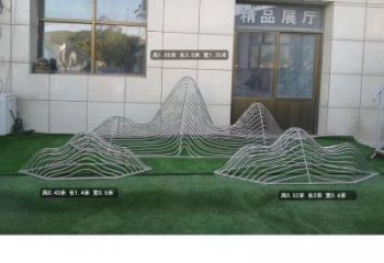 不銹鋼假山雕塑，廣場雕塑，鏤空假山雕塑廠家