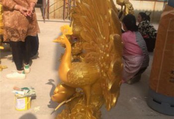 花園孔雀雕塑點(diǎn)擊，多彩藝術(shù)，銅孔雀雕塑承接