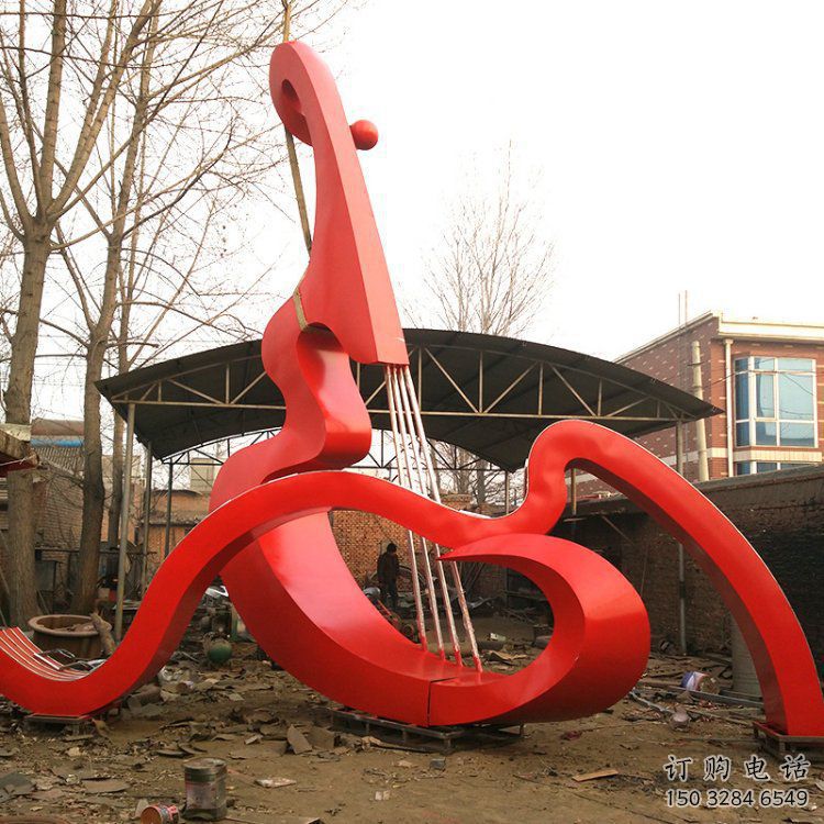 大提琴雕塑供求，抽象雕塑，不銹鋼大提琴雕塑優選