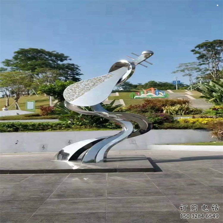 提琴雕塑制作，公園小品，不銹鋼提琴雕塑優(yōu)選