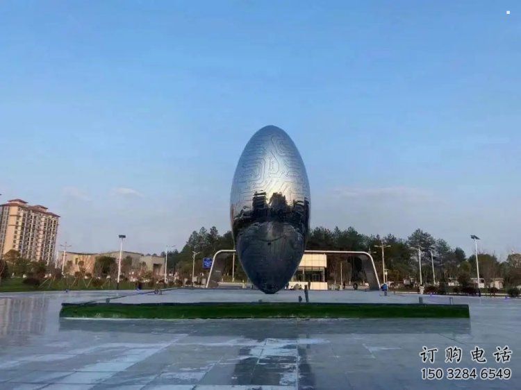 燈光球雕塑擺件，地標(biāo)擺件，不銹鋼燈光球雕塑生產(chǎn)商