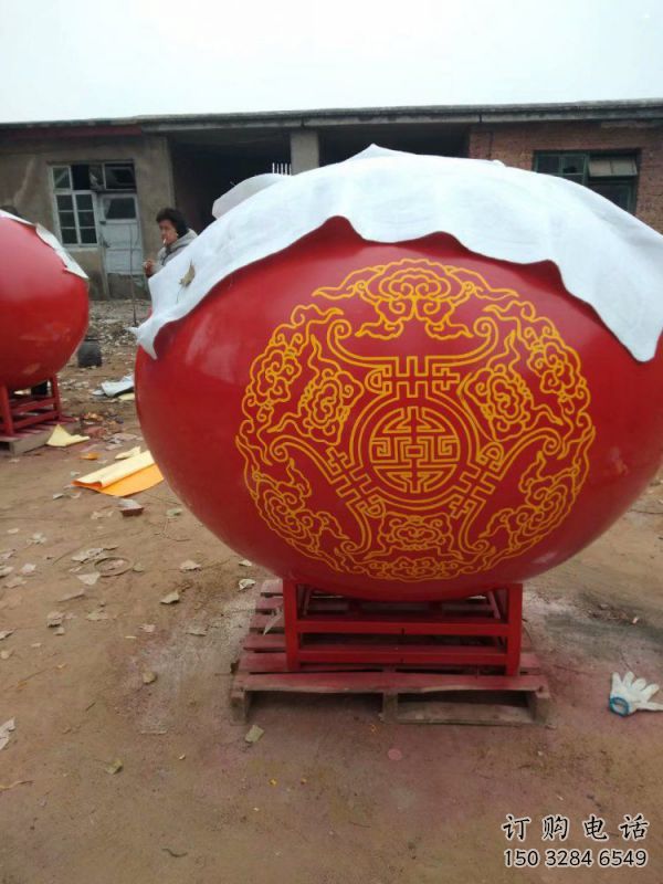 圓球雕塑擺件，景區(qū)案例，房地產(chǎn)烤漆圓球雕塑常用