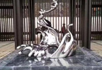彩繪水花雕塑
