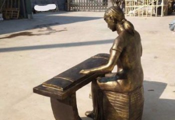 彈古箏雕塑精選，街道標識，民俗人物雕塑工程指用