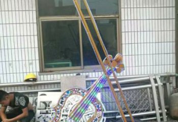 提琴雕塑供應，地標擺件，烤漆提琴雕塑制造