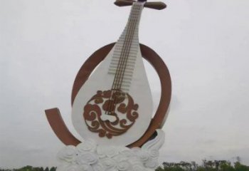 提琴系列雕塑，城市裝飾，彩色烤漆提琴雕塑優選