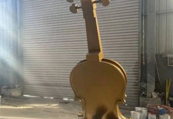 提琴雕塑特供，美陳雕塑，不銹鋼提琴雕塑定制