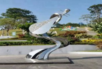 提琴雕塑制作，公園小品，不銹鋼提琴雕塑優選
