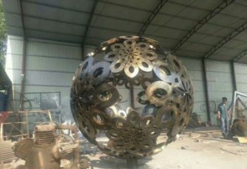 球體雕塑供應(yīng)，花園小品，不銹鋼球體雕塑展品