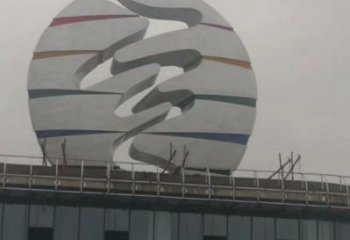 鏤空球雕塑精選，街道標識，異形鏤空球雕塑指用