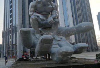 沉思者雕塑廠家，鍛造工藝，手托沉思者雕塑承接
