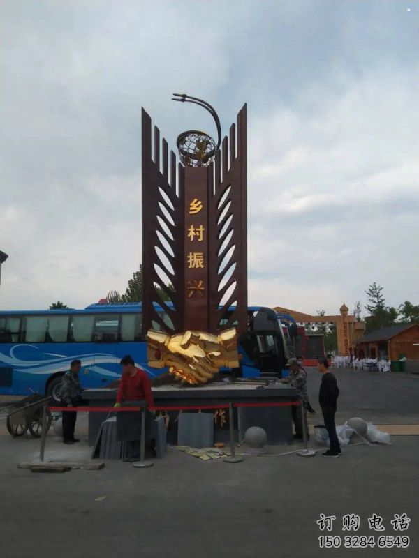 握手雕塑訂做，地標(biāo)建筑，不銹鋼握手雕塑廠家提供