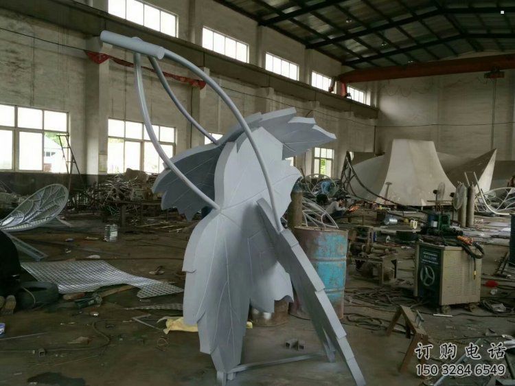 楓葉雕塑生產，景區案例，景觀不銹鋼楓葉雕塑優選