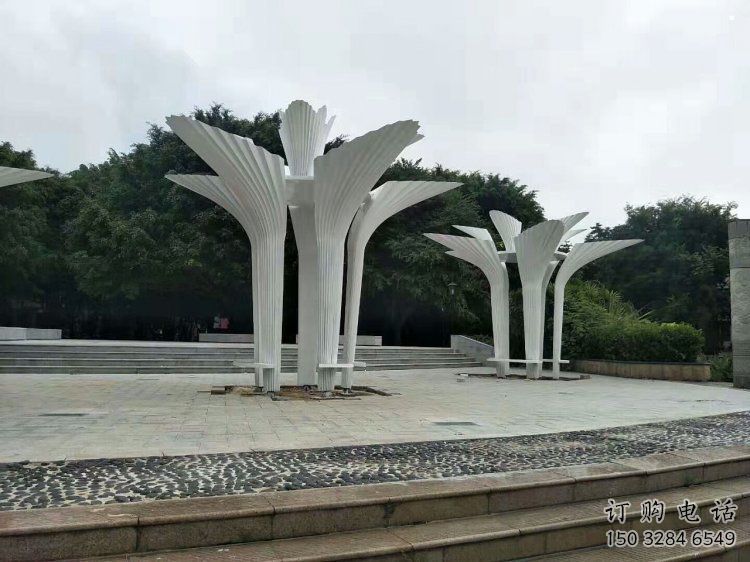 遮陽(yáng)樹雕塑展品，室外軟裝，不銹鋼遮陽(yáng)樹雕塑訂做
