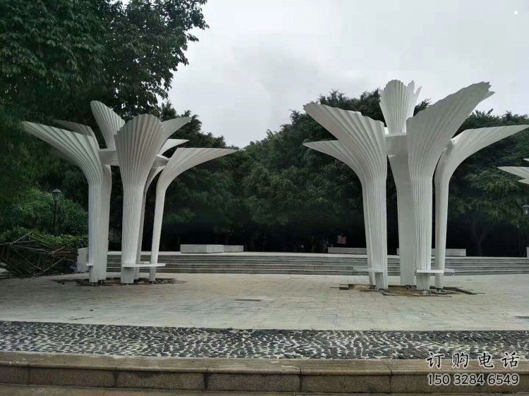 遮陽樹雕塑展品，公園小品，不銹鋼遮陽樹雕塑加工