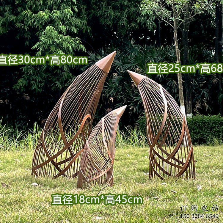 鏤空竹筍雕塑批發(fā)，廣場(chǎng)系列，不銹鋼竹筍雕塑優(yōu)選