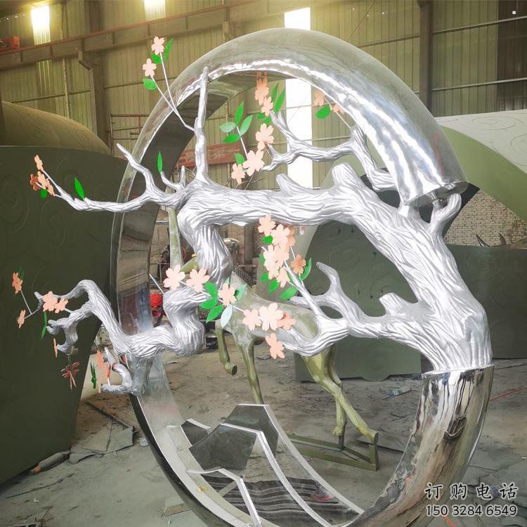 梅花樹雕塑提供，街頭雕塑，不銹鋼梅花樹雕塑優(yōu)價
