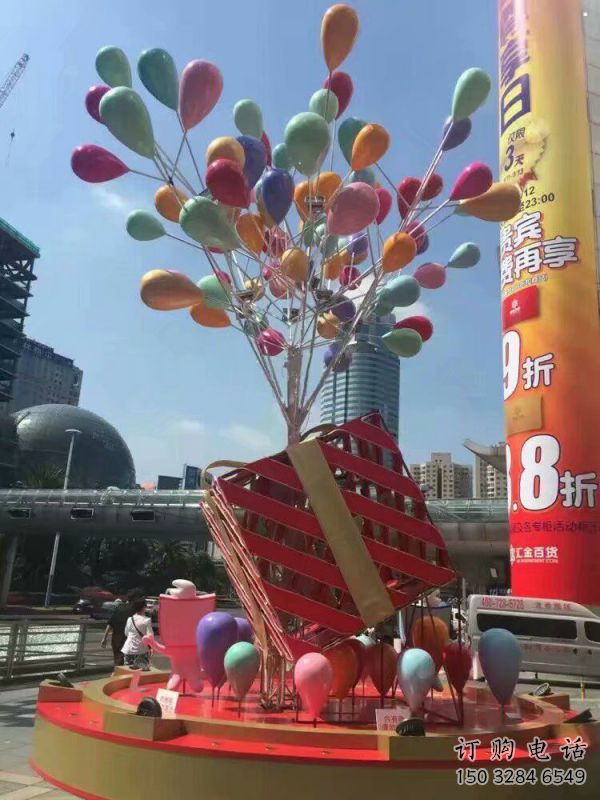 氣球樹雕塑定價，景區雕塑，玻璃鋼氣球樹雕塑生產商