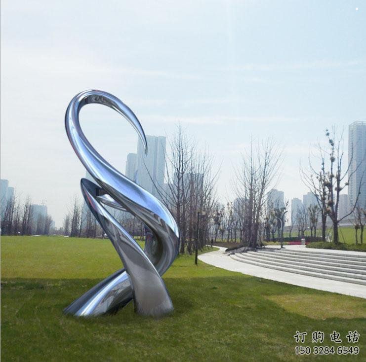樹芽雕塑點擊，圓雕體系，抽象不銹鋼樹芽雕塑廠家