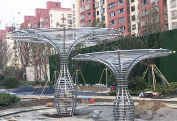 遮陽樹雕塑供應，城區(qū)小品，鏤空遮陽樹雕塑制造商