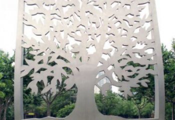 鏤空樹(shù)雕塑定價(jià)，街頭雕塑，烤漆鏤空剪紙樹(shù)雕塑廠家