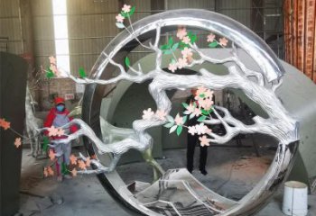 梅花樹雕塑通用，創(chuàng)意雕塑，不銹鋼梅花樹雕塑生產(chǎn)