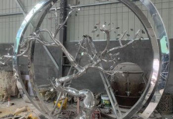 梅花樹雕塑預(yù)定，鍛造工藝，不銹鋼梅花樹雕塑指用