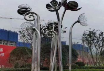 四葉草雕塑標準，陸地擺件，不銹鋼四葉草雕塑定制