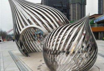 大型水滴雕塑常用，戶外擺放，鏤空水滴雕塑預定