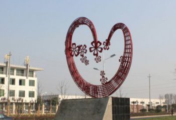 彩繪愛心雕塑