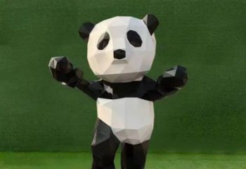 金屬熊貓雕塑制作廠家，城市裝飾，卡通熊貓雕塑標(biāo)準(zhǔn)