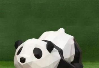 園林熊貓雕塑標(biāo)準(zhǔn)，彩鋼制作，卡通熊貓雕塑廠家優(yōu)價