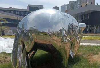 熊貓雕塑供需，景區雕塑，鏡面不銹鋼熊貓雕塑定價