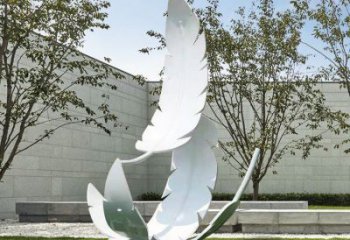 現(xiàn)代羽毛雕塑承接，歐式風格，廣場烤漆羽毛雕塑精選