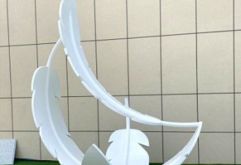 制造羽毛雕塑定價(jià)，地標(biāo)擺件，烤漆羽毛雕塑精選