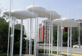 室內(nèi)云梯雕塑，拉絲景觀雕塑，抽象效果