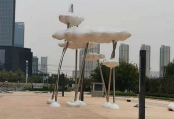 云朵雕塑承接，鍛造工藝，鏤空云朵雕塑抽象訂做