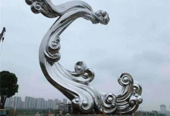 祥云雕塑批發(fā)，拉絲工藝，不銹鋼祥云雕塑承接