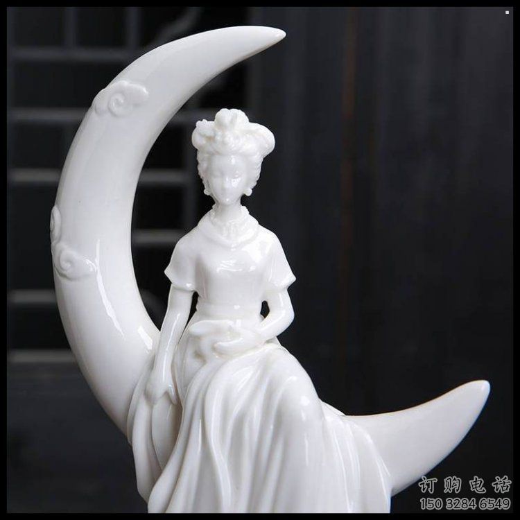 月亮雕塑制造，校園雕塑，戶外月亮仙子雕塑展品